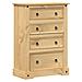 Cassettiera Corona 80x43x114 Cm In Legno Massello Di Pino - Foto miniatura 2
