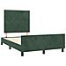 Giroletto Senza Materasso Verde Scuro 120x190 Cm Velluto - Foto miniatura 3