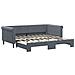 Divano Letto Con Letto Estraibile Grigio Scuro 90x190cm Velluto - Foto miniatura 2
