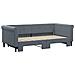 Divano Letto Con Letto Estraibile Grigio Scuro 90x190cm Velluto - Foto miniatura 3