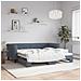 Divano Letto Con Letto Estraibile Grigio Scuro 90x190cm Velluto - Foto miniatura 1