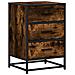 Comodino Rovere Fumo 40x34,5x60 Cm Legno Multistrato E Metallo - Foto miniatura 2