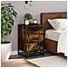 Comodino Rovere Fumo 40x34,5x60 Cm Legno Multistrato E Metallo - Foto miniatura 3