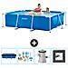 Piscina Fuori Terra - Rettangolo - 220x150x60 Cm - Blu - Include Accessori Coordinati Cb3 - Foto miniatura 1
