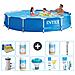 Piscina Fuori Terra - In Giro - 366x76 Cm - Blu - Include Accessori Coordinati - Foto miniatura 1