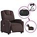 Lusso Casadino -  Poltrona Massaggio Reclinabile Elettrica Marrone Scuro Tessuto - Foto miniatura 5
