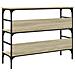 Tavolo Consolle Rovere Sonoma 100x32x75 Cm In Legno Multistrato - Foto miniatura 6