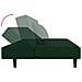 Divano Letto a 2 Posti con 2 Cuscini Verde Scuro in Velluto - Foto miniatura 7