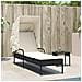 Lettino Prendisole con Baldacchino e Tavolino Nero Polyrattan - Foto miniatura 3