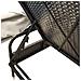 Lettino Prendisole con Baldacchino e Tavolino Nero Polyrattan - Foto miniatura 9