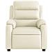 Poltrona Massaggiante Elettrica Reclinabile Crema Similpelle - Foto miniatura 9
