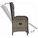Sedie Reclinabili da Giardino 2 pz con Tavolo Grigio Polyrattan - Foto miniatura 6