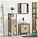 Set di mobili da bagno 3 pezzi Rovere Sonoma in legno ingegnerizzato - Foto miniatura 2