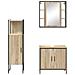 Set di mobili da bagno 3 pezzi Rovere Sonoma in legno ingegnerizzato - Foto miniatura 8