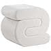 Pouf Arcadia Ciniglia Bianco Sporco - Foto miniatura 4
