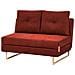 Divano Letto 2 Posti Jerslev Tessuto Rosso - Foto miniatura 3
