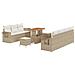 Set Divano da Giardino 10 pcs beige e panna 90 x 55 x 71 cm - Foto miniatura 1