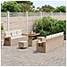 Set Divano da Giardino 10 pcs beige e panna 90 x 55 x 71 cm - Foto miniatura 3