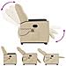 Poltrona Alzapersona Massaggiante Elettrica Crema in Tessuto - Foto miniatura 8