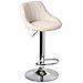 Set Di 2 Sgabelli Da Bar Lucca Tessuto Beige Chiaro - Foto miniatura 4