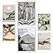 Set Di 6 Stampe Clift Frames In Sfondi Astratti, Dipinti Decorativi Estetici Per Il Tuo Soggiorno, Camera Da Letto, Casa A3 & A4 Cornice Bianca - Foto miniatura 1