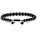 Bracciale In Ossidiana Nera 6mm - Bracciale Regolabile Fatto A Mano Con Perle Di Ematite - Foto miniatura 2