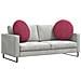 Cuscini per Seduta 2 pcs Rosso Vino Ø80 x 29 cm Velluto - Foto miniatura 3