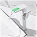 Rubinetto per lavabo da bagno, Blackswan, tipo M299, modello alto bianco con bocca a cascata e LED, misura 24 cm - Foto miniatura 4