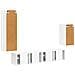 Set mobile TV Montaggio a parete 4 pcs Bianco Legno multistrato - Foto miniatura 9