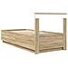 Struttura del letto Rovere Sonoma 90 x 190 cm Legno multistrato - Foto miniatura 9