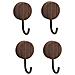 Ganci Sopraporta 4 Pezzi Noce+nero — Ganci Abs Senza Fori, Montaggio Senza Danni, Portata 5-10kg - Foto miniatura 1