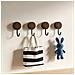 Ganci Sopraporta 4 Pezzi Noce+nero — Ganci Abs Senza Fori, Montaggio Senza Danni, Portata 5-10kg - Foto miniatura 4