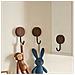 Ganci Sopraporta 4 Pezzi Noce+nero — Ganci Abs Senza Fori, Montaggio Senza Danni, Portata 5-10kg - Foto miniatura 5