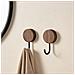 Ganci Sopraporta 4 Pezzi Noce+nero — Ganci Abs Senza Fori, Montaggio Senza Danni, Portata 5-10kg - Foto miniatura 7