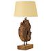 Lampada Da Tavolo Kepala In Legno Di Teak Naturale Con Paralume In Lino Ø 35 Cm - Foto miniatura 2
