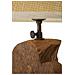 Lampada Da Tavolo Kepala In Legno Di Teak Naturale Con Paralume In Lino Ø 35 Cm - Foto miniatura 8