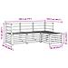 Set divani 4 pcs Naturale Legno di Acacia Massello - Foto miniatura 7