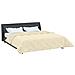 Duvet Estivo Crema 240 x 260 cm Microfibra e Fleece Teddy - Foto miniatura 3