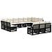 Set Divano da Giardino 13 pcs Nero polyrattan - Foto miniatura 1