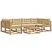 Set di divani da esterno con cuscino 5 pcs Bianco e Beige - Foto miniatura 1