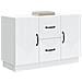 Credenza Bianco 89 x 34,5 x 57 cm Legno ingegnerizzato - Foto miniatura 3