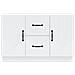 Credenza Bianco 89 x 34,5 x 57 cm Legno ingegnerizzato - Foto miniatura 6