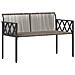 Set Mobili da Esterno 4 pcs Grigio e Blu Navy polyrattan - Foto miniatura 8
