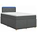 Letto box spring con materasso Grigio Scuro 120 x 190 cm - Foto miniatura 1