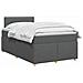 Letto box spring con materasso Grigio Scuro 120 x 190 cm - Foto miniatura 3