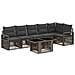 Set Divano da Giardino 7 pz Grigio e Grigio Scuro polyrattan - Foto miniatura 1