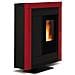Stufa a Pellet Souvenir Steel Rivestimento in Acciaio Verniciato Potenza Termica Nominale 10.2 KW Colore Bordeaux - Foto miniatura 4