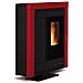 Stufa a Pellet Souvenir Steel Rivestimento in Acciaio Verniciato Potenza Termica Nominale 10.2 KW Colore Bordeaux - Foto miniatura 5