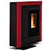 Stufa a Pellet Souvenir Steel Rivestimento in Acciaio Verniciato Potenza Termica Nominale 10.2 KW Colore Bordeaux - Foto miniatura 8