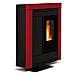 Stufa a Pellet Souvenir Steel Rivestimento in Acciaio Verniciato Potenza Termica Nominale 10.2 KW Colore Bordeaux - Foto miniatura 1